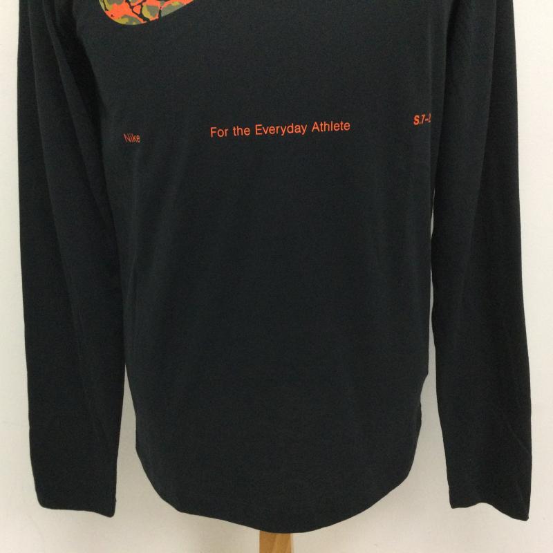 ナイキ NIKE カットソー 長袖 FN086-010 DF DYE LS TEE ロゴプリント 長袖カットソー タグ付き S ロゴ、文字 黒 / ブラック / black メンズ USED 古着 中古 50106596