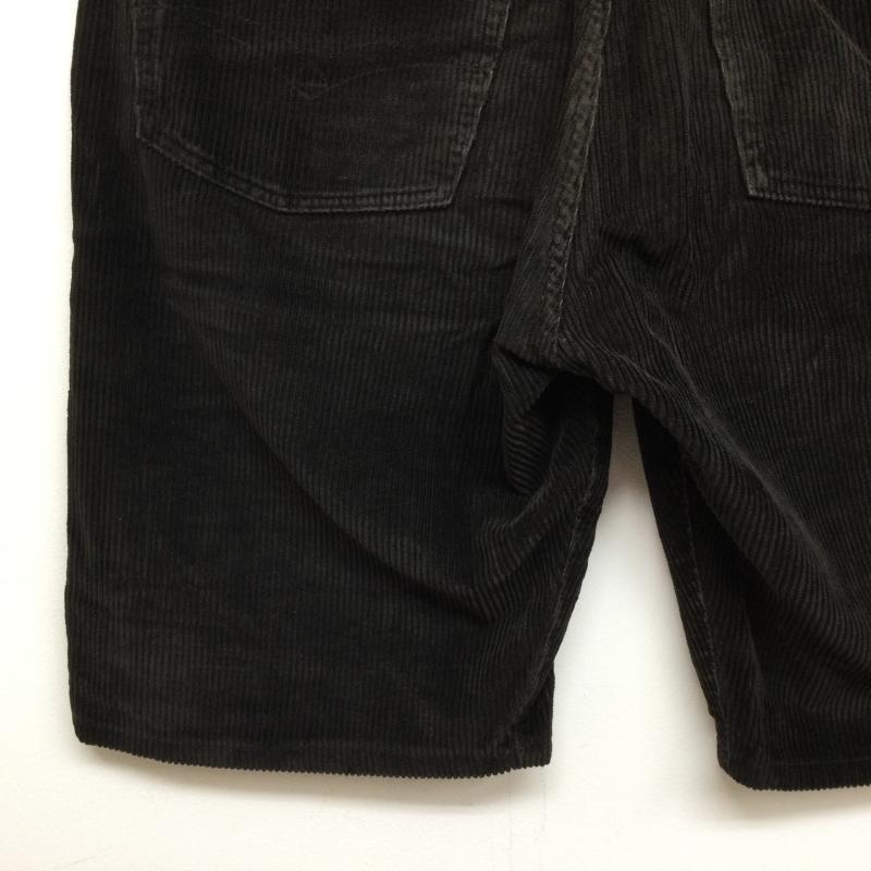 リプレイ REPLAY パンツ ショートパンツ イタリア製 コットンコーディロイ ショートパンツ ボタンフライ 34インチ 無地 黒 / ブラック / black メンズ USED 古着 中古 50107246