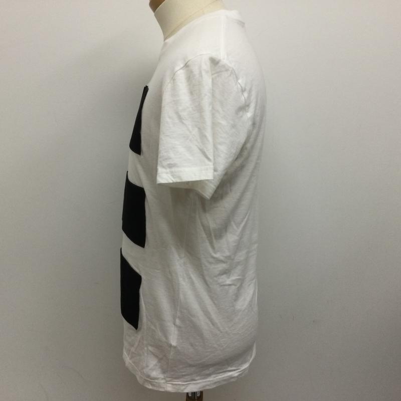 アンブッシュ AMBUSH Tシャツ 半袖 フロント デカマジックテープ付 半袖Tシャツ ワッペン欠損 M 無地 白 / ホワイト / white X 黒 / ブラック / black メンズ USED 古着 中古 50107332