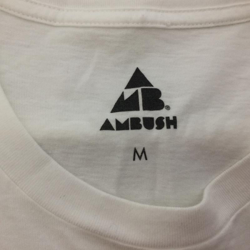 アンブッシュ AMBUSH Tシャツ 半袖 フロント デカマジックテープ付 半袖Tシャツ ワッペン欠損 M 無地 白 / ホワイト / white X 黒 / ブラック / black メンズ USED 古着 中古 50107332