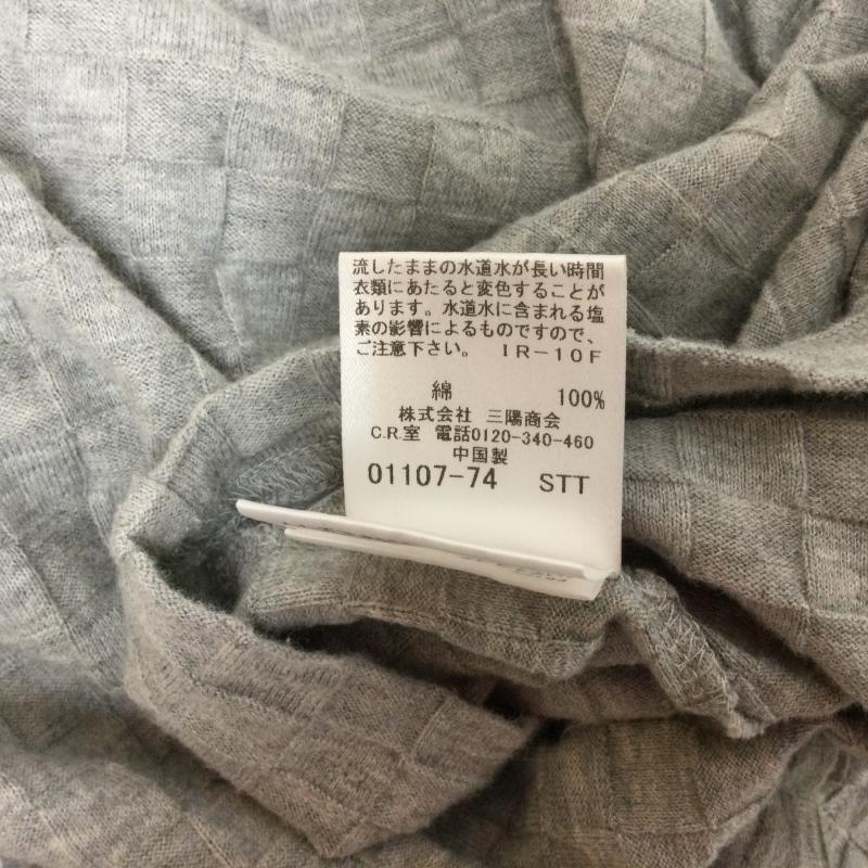 バーバリーブラックレーベル BURBERRY BLACK LABEL カットソー 長袖 D1P12-301-04 立体ブロックチェック 長袖カットソー 2 チェック 灰 / グレー / gray メンズ USED 古着 中古 50107543
