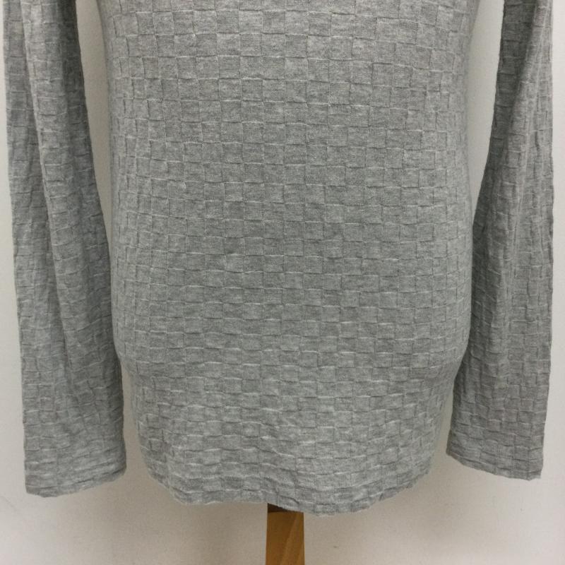 バーバリーブラックレーベル BURBERRY BLACK LABEL カットソー 長袖 D1P12-301-04 立体ブロックチェック 長袖カットソー 2 チェック 灰 / グレー / gray メンズ USED 古着 中古 50107543