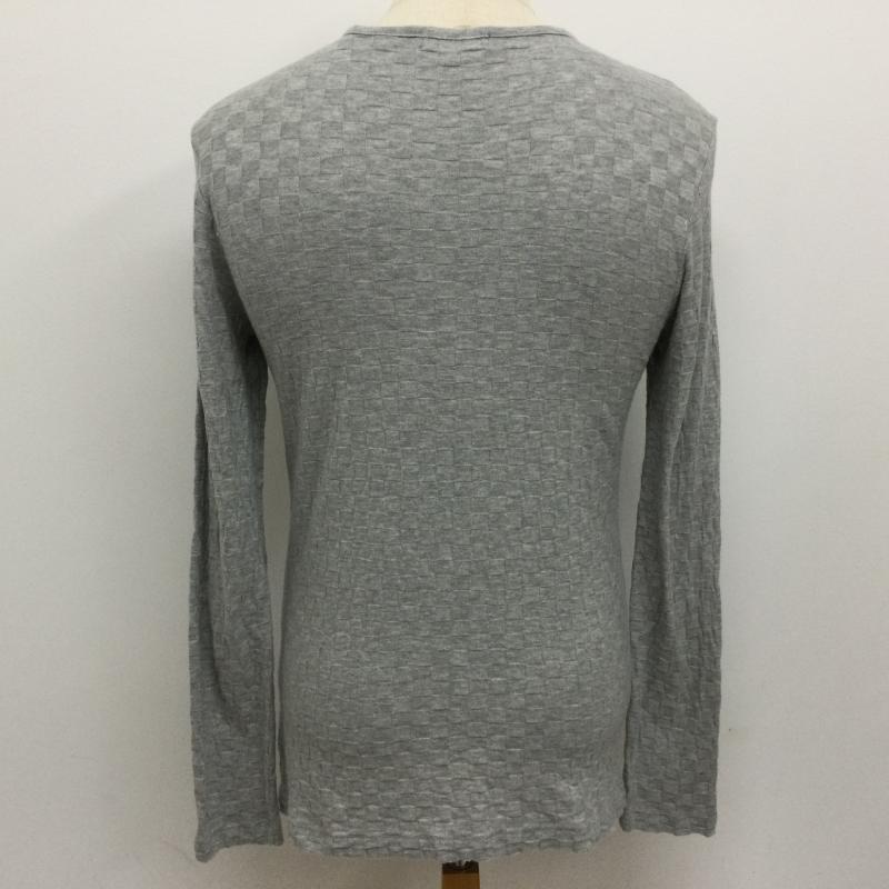 バーバリーブラックレーベル BURBERRY BLACK LABEL カットソー 長袖 D1P12-301-04 立体ブロックチェック 長袖カットソー 2 チェック 灰 / グレー / gray メンズ USED 古着 中古 50107543