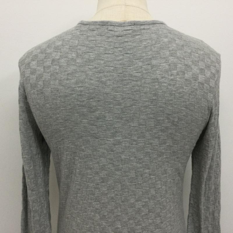 バーバリーブラックレーベル BURBERRY BLACK LABEL カットソー 長袖 D1P12-301-04 立体ブロックチェック 長袖カットソー 2 チェック 灰 / グレー / gray メンズ USED 古着 中古 50107543