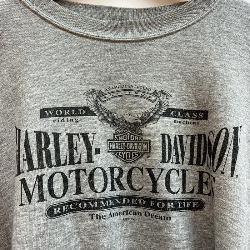 ハーレーダビッドソン Harley-Davidson トレーナー 長袖 1997年 USA製 ロゴプリント スウェット 90s ヴィンテージ XL 灰 / グレー / gray メンズ USED 古着 中古 50107711