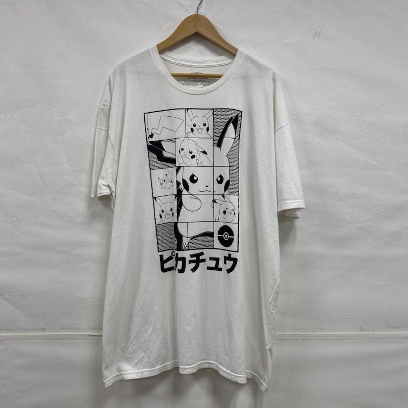古着 USED Tシャツ 半袖 ポケモン POKEMON ピカチュウ アニメ キャラクター Tシャツ ビッグサイズ - ロゴ、文字 X プリント X キャラクター 白 / ホワイト / white メンズ USED 古着 中古 50107894