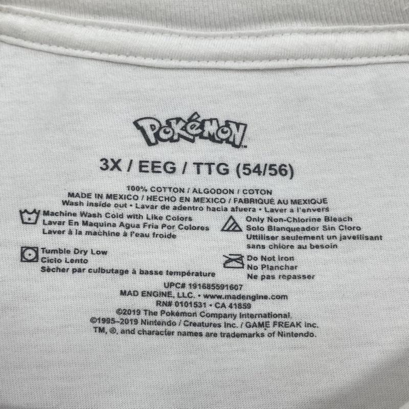 古着 USED Tシャツ 半袖 ポケモン POKEMON ピカチュウ アニメ キャラクター Tシャツ ビッグサイズ - ロゴ、文字 X プリント X キャラクター 白 / ホワイト / white メンズ USED 古着 中古 50107894