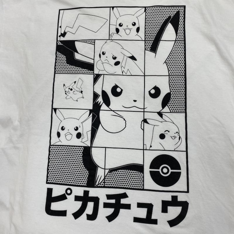 古着 USED Tシャツ 半袖 ポケモン POKEMON ピカチュウ アニメ キャラクター Tシャツ ビッグサイズ - ロゴ、文字 X プリント X キャラクター 白 / ホワイト / white メンズ USED 古着 中古 50107894