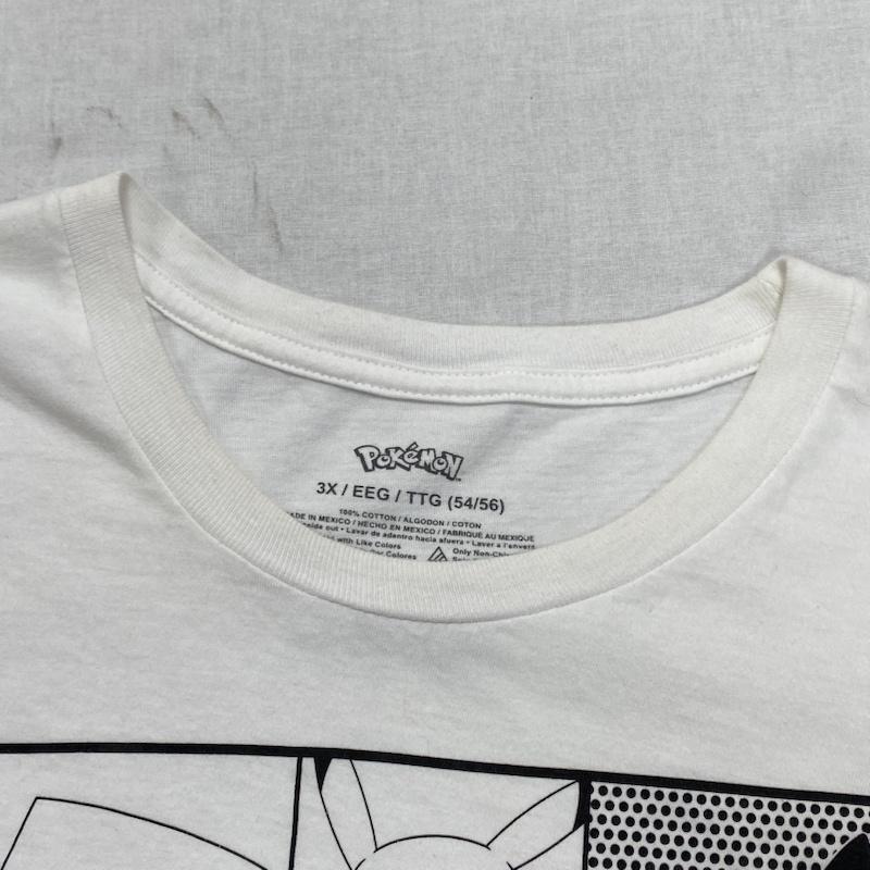 古着 USED Tシャツ 半袖 ポケモン POKEMON ピカチュウ アニメ キャラクター Tシャツ ビッグサイズ - ロゴ、文字 X プリント X キャラクター 白 / ホワイト / white メンズ USED 古着 中古 50107894