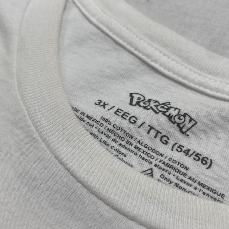古着 USED Tシャツ 半袖 ポケモン POKEMON ピカチュウ アニメ キャラクター Tシャツ ビッグサイズ - ロゴ、文字 X プリント X キャラクター 白 / ホワイト / white メンズ USED 古着 中古 50107894