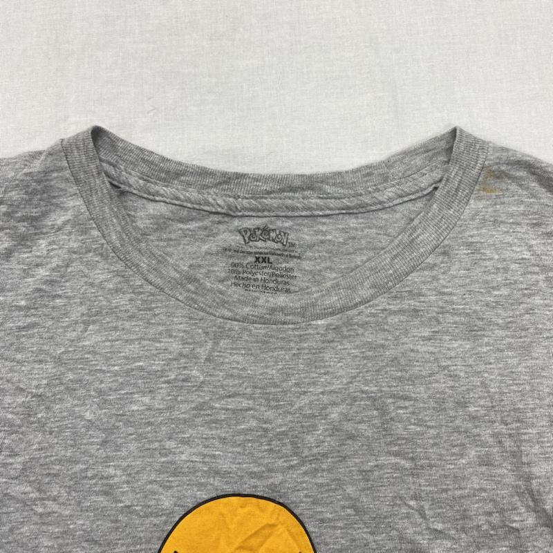 古着 USED Tシャツ 半袖 ポケモン POKEMON アニメ キャラクター Tシャツ ビッグサイズ XXL XL ロゴ、文字 X プリント X キャラクター 灰 / グレー / gray メンズ USED 古着 中古 50107899