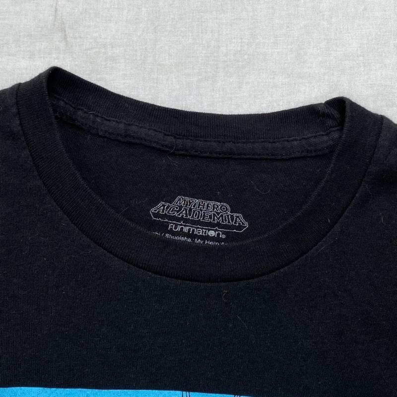 古着 USED Tシャツ 半袖 僕のヒーローアカデミア MY HERO ACADEMIA ヒロアカ アニメ キャラクター Tシャツ 両面プリント S S ロゴ、文字 X プリント X キャラクター 黒 / ブラック / black メンズ USED 古着 中古 50107913