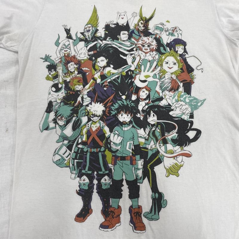古着 USED Tシャツ 半袖 僕のヒーローアカデミア MY HERO ACADEMIA ヒロアカ アニメ キャラクター Tシャツ S S ロゴ、文字 X プリント X キャラクター 白 / ホワイト / white メンズ USED 古着 中古 50107915