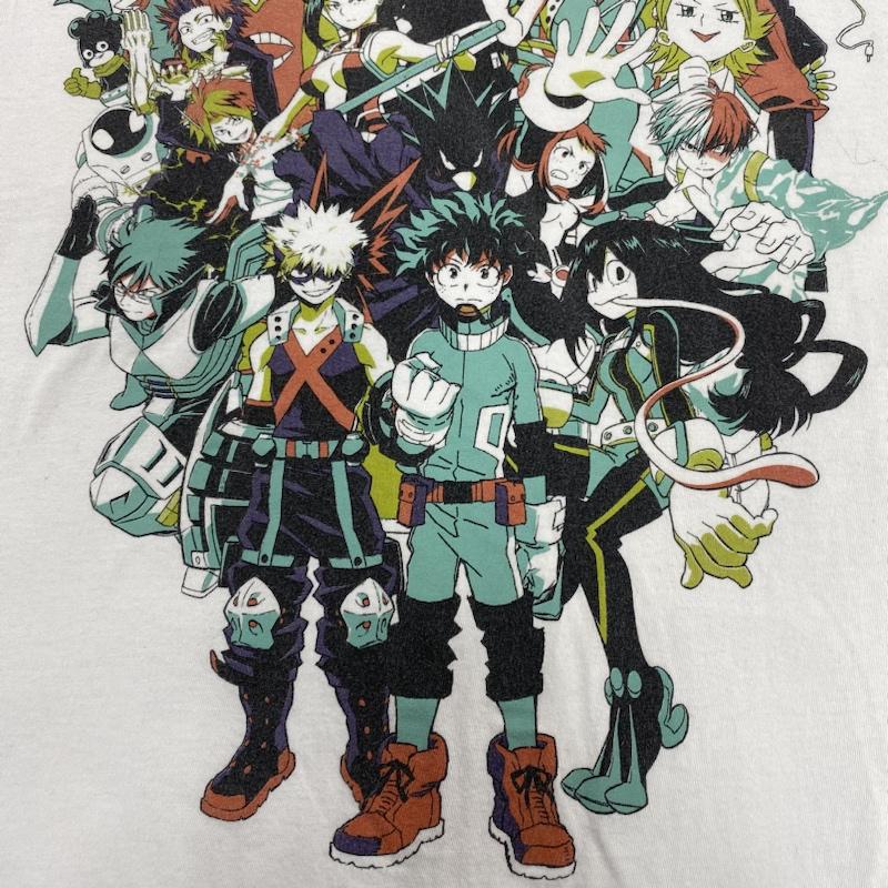 古着 USED Tシャツ 半袖 僕のヒーローアカデミア MY HERO ACADEMIA ヒロアカ アニメ キャラクター Tシャツ S S ロゴ、文字 X プリント X キャラクター 白 / ホワイト / white メンズ USED 古着 中古 50107915