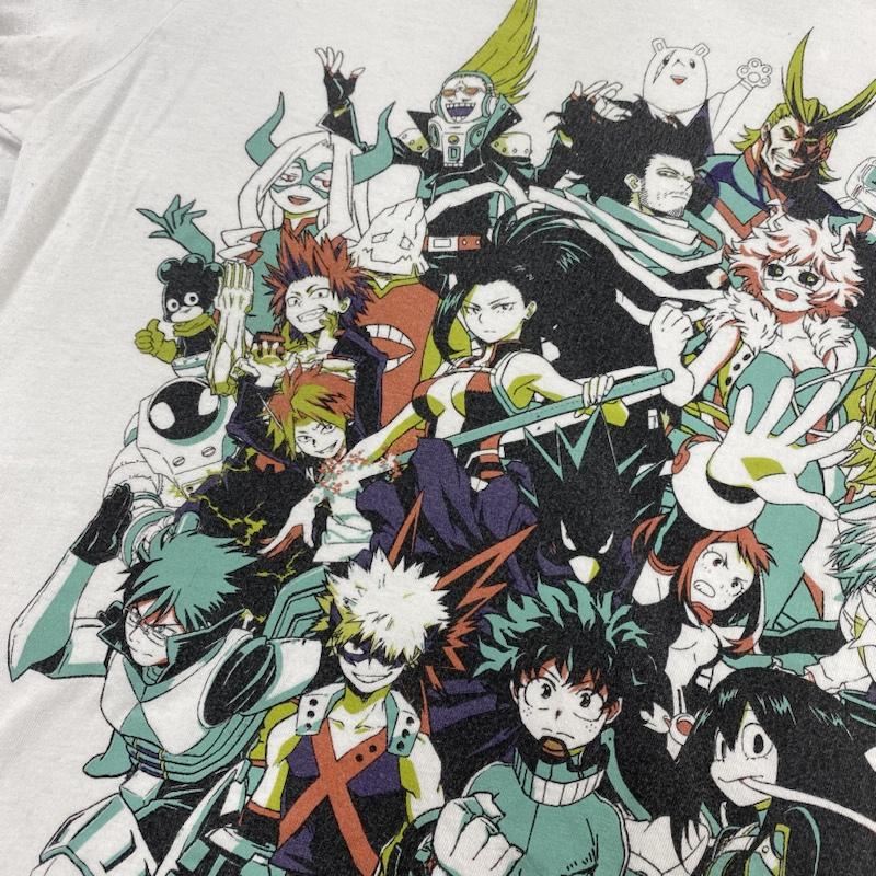 古着 USED Tシャツ 半袖 僕のヒーローアカデミア MY HERO ACADEMIA ヒロアカ アニメ キャラクター Tシャツ S S ロゴ、文字 X プリント X キャラクター 白 / ホワイト / white メンズ USED 古着 中古 50107915