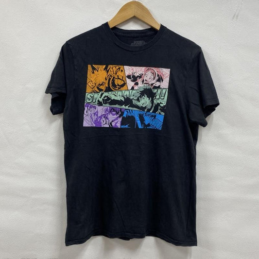 古着 USED Tシャツ 半袖 僕のヒーローアカデミア MY HERO ACADEMIA ヒロアカ アニメ キャラクター Tシャツ M M ロゴ、文字 X プリント X キャラクター 黒 / ブラック / black メンズ USED 古着 中古 50107916