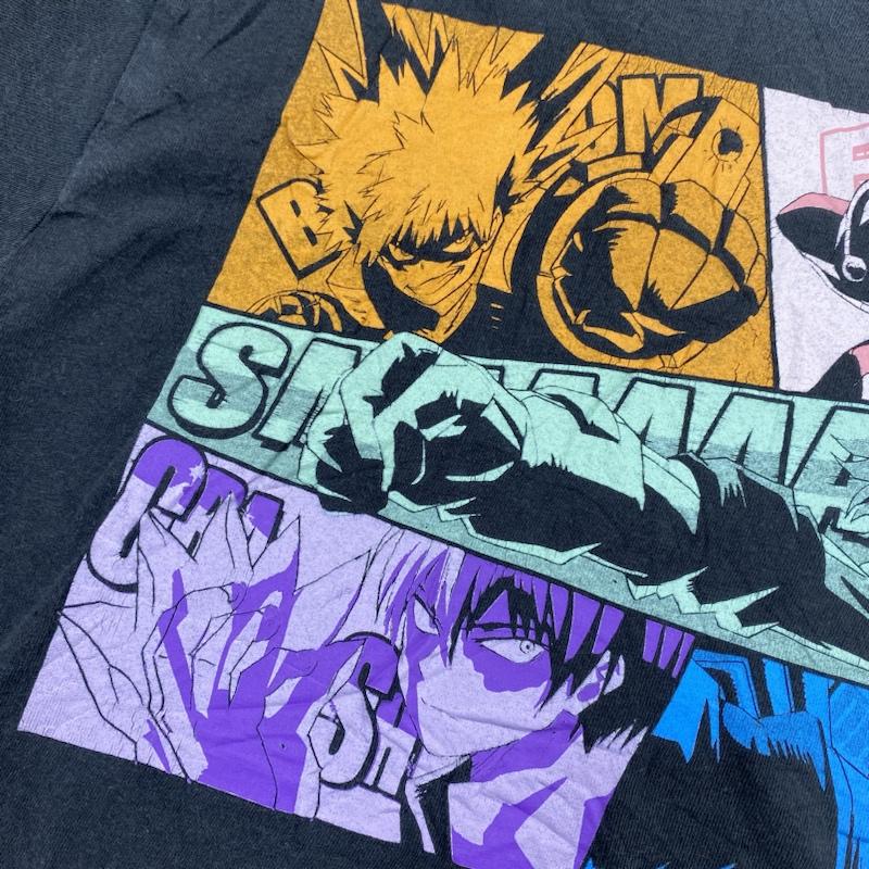 古着 USED Tシャツ 半袖 僕のヒーローアカデミア MY HERO ACADEMIA ヒロアカ アニメ キャラクター Tシャツ M M ロゴ、文字 X プリント X キャラクター 黒 / ブラック / black メンズ USED 古着 中古 50107916