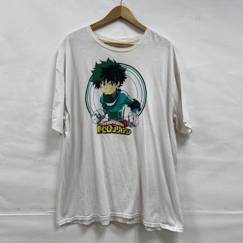 古着 USED Tシャツ 半袖 僕のヒーローアカデミア MY HERO ACADEMIA ヒロアカ アニメ キャラクター Tシャツ 緑谷出久 3XL - ロゴ、文字 X プリント X キャラクター 白 / ホワイト / white メンズ USED 古着 中古 50107917