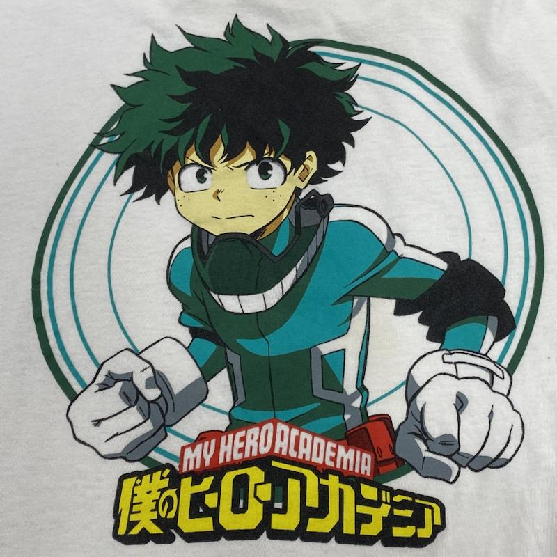 古着 USED Tシャツ 半袖 僕のヒーローアカデミア MY HERO ACADEMIA ヒロアカ アニメ キャラクター Tシャツ 緑谷出久 3XL - ロゴ、文字 X プリント X キャラクター 白 / ホワイト / white メンズ USED 古着 中古 50107917
