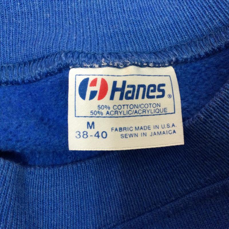 ヘインズ HANES トレーナー 長袖 80年代 USA製 Hanes サークル プリント スウェット ヴィンテージ トレーナー M プリント 青 / ブルー / blue メンズ USED 古着 中古 50108234