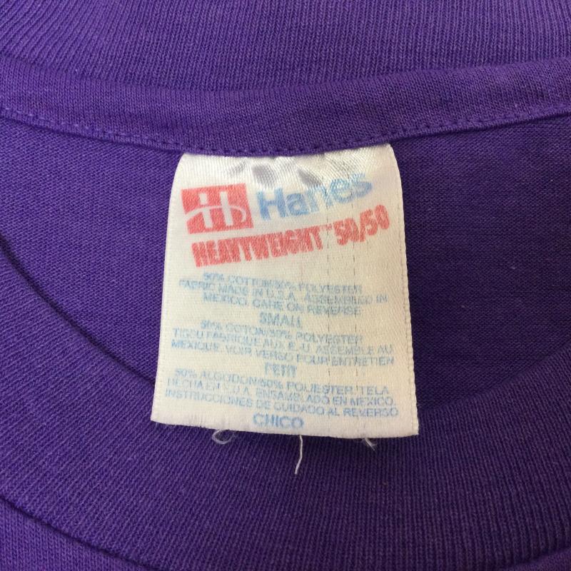 ヘインズ HANES Tシャツ 半袖 90’s USA製 HEAVYWEIGHT 50/50 半袖Tシャツ BROOKWOOD ロゴプリント ヴィンテージ TEE S ロゴ、文字 紫 / パープル / purple メンズ USED 古着 中古 50108419