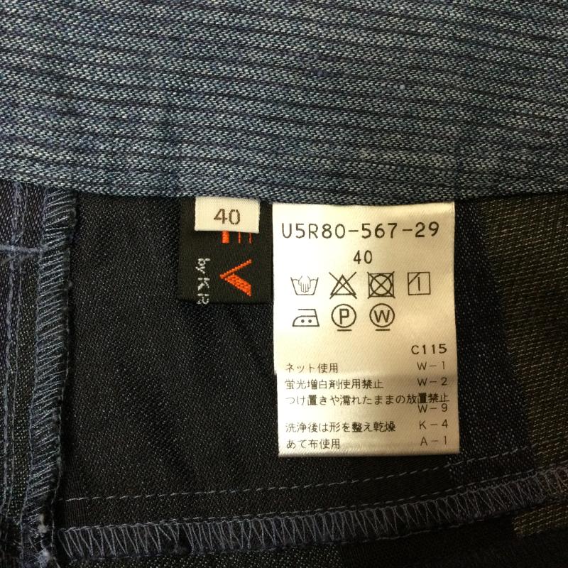 エヴェックスバイ クリツィア EVEX by KRIZIA パンツ ショートパンツ USR80-567-29 麻混 パターン柄 ショートパンツ　サイズ40 40  紺 / ネイビー / navy X 黒 / ブラック / black X 白 / ホワイト / white メンズ USED 古着 中古 50108421