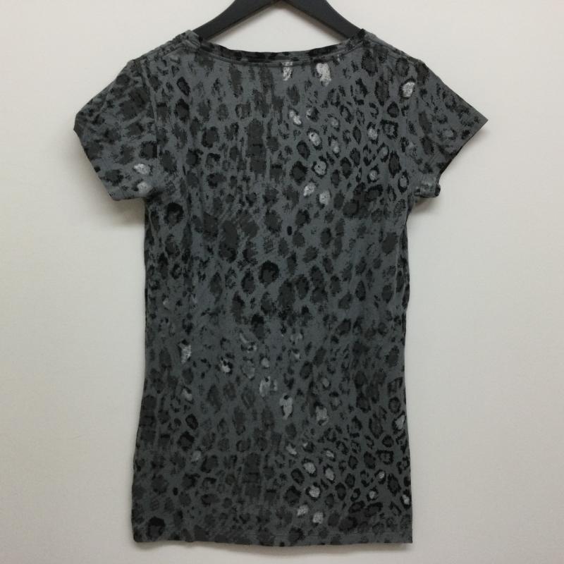 パトリッツァペペ PATRIZIA-PEPE カットソー 半袖 レオパード柄 ラインストーン 装飾 プリント ロング丈 ショートスリーブ半袖Tシャツ サイズ1 1 ヒョウ柄・レオパード柄 X ロゴ、文字 灰 / グレー / gray レディース USED 古着 中古 50108440