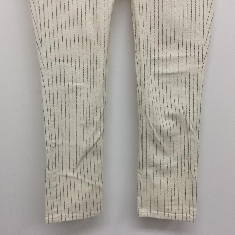 ディーゼル DIESEL パンツ デニム、ジーンズ Riyyo-Work LOW WAIST STRAIGHT ウォバッシュストライプ ワークデニムパンツ バックシンチ サイズ25 XS ストライプ アイボリー / アイボリー / X 灰 / グレー / gray レディース USED 古着 中古 50108453