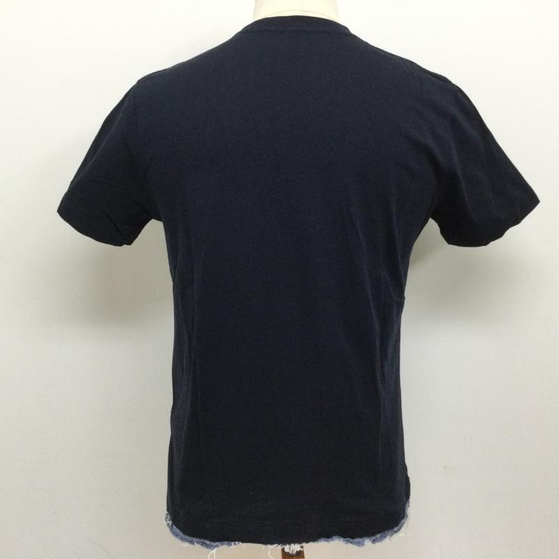 ディーゼル DIESEL Tシャツ 半袖 Vネック ポケット・裾デニム切替 半袖Tシャツ S 無地 紺 / ネイビー / navy X インディゴ / インディゴ / Indigo メンズ USED 古着 中古 50108455