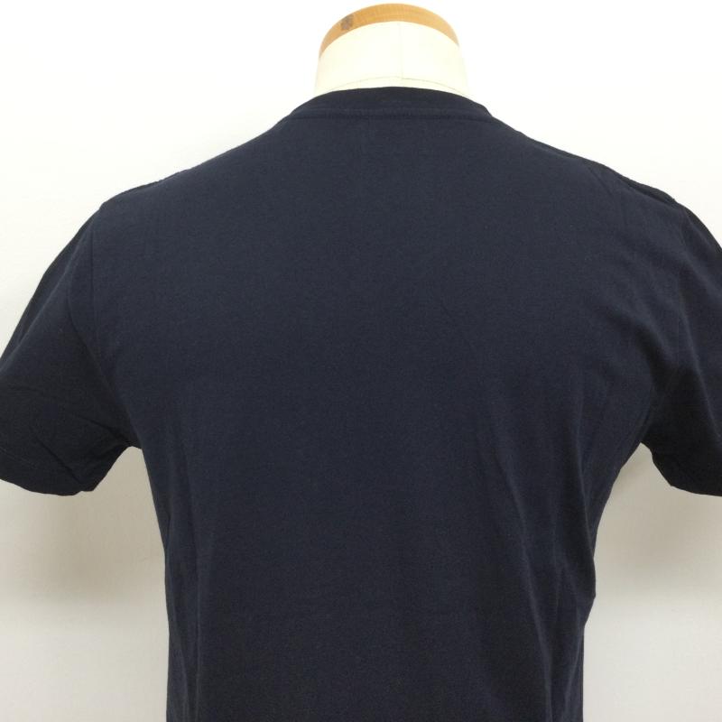 ディーゼル DIESEL Tシャツ 半袖 Vネック ポケット・裾デニム切替 半袖Tシャツ S 無地 紺 / ネイビー / navy X インディゴ / インディゴ / Indigo メンズ USED 古着 中古 50108455