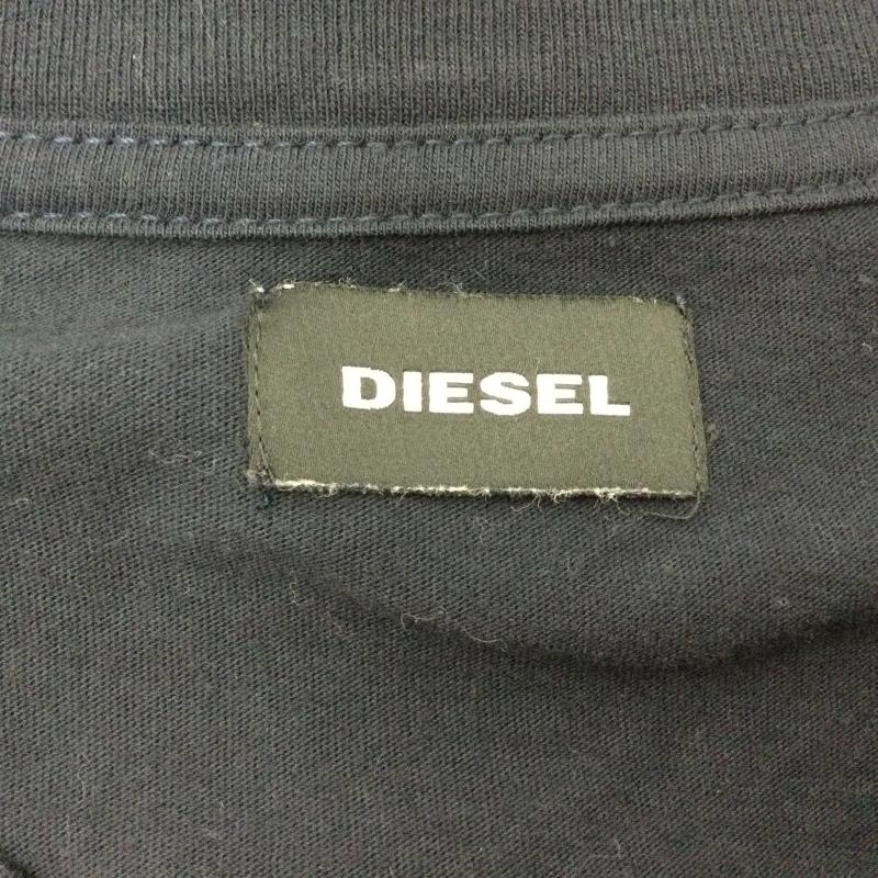 ディーゼル DIESEL Tシャツ 半袖 Vネック ポケット・裾デニム切替 半袖Tシャツ S 無地 紺 / ネイビー / navy X インディゴ / インディゴ / Indigo メンズ USED 古着 中古 50108455