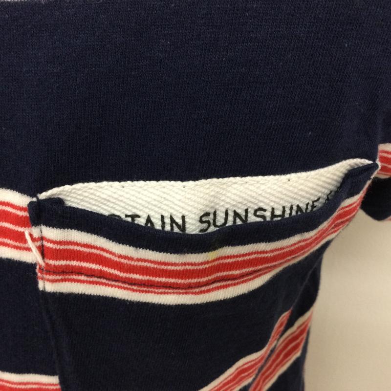 キャプテン サンシャイン Kaptain Sunshine Tシャツ 半袖 ポケット付 ボーダー柄 半袖Tシャツ M ボーダー柄 紺 / ネイビー / navy X 白 / ホワイト / white X 赤 / レッド / red メンズ USED 古着 中古 50108847