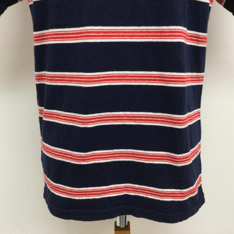 キャプテン サンシャイン Kaptain Sunshine Tシャツ 半袖 ポケット付 ボーダー柄 半袖Tシャツ M ボーダー柄 紺 / ネイビー / navy X 白 / ホワイト / white X 赤 / レッド / red メンズ USED 古着 中古 50108847