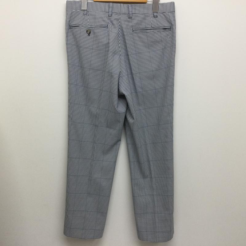 マンシングウェア Munsingwear パンツ スラックス SG8222 千鳥チェック ワンタック ゴルフパンツ サイズ表記82センチ L 千鳥格子 X チェック 白 / ホワイト / white X 紺 / ネイビー / navy メンズ USED 古着 中古 50108909