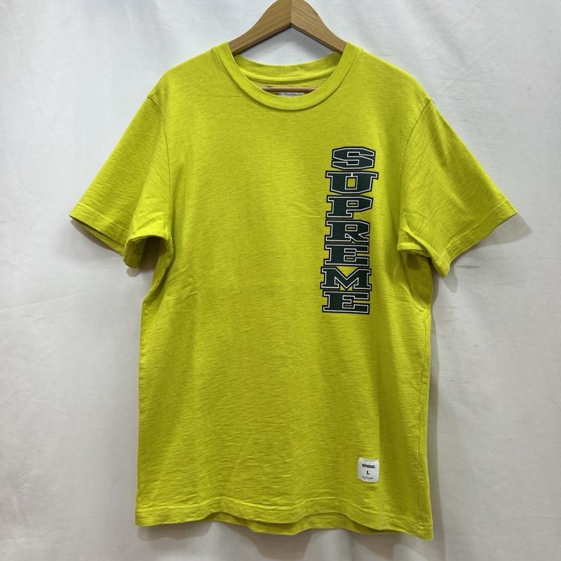シュプリーム Supreme Tシャツ 半袖 16AW Vertical Logo Tee ヘビーオンスコットン ロゴ Ｔシャツ L 黄緑 / イエローグリーン / メンズ USED 古着 中古 50109009