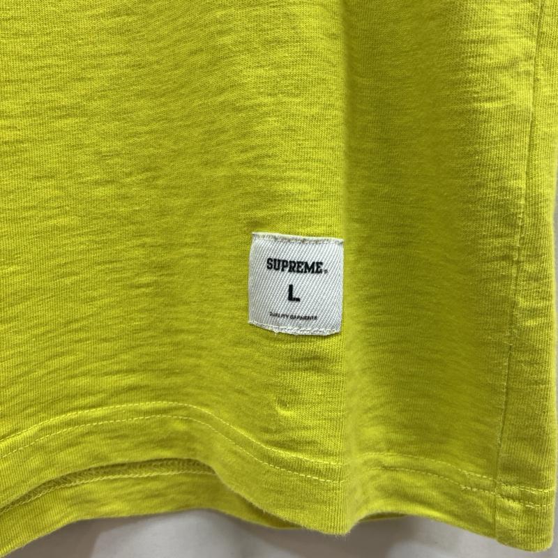 シュプリーム Supreme Tシャツ 半袖 16AW Vertical Logo Tee ヘビーオンスコットン ロゴ Ｔシャツ L 黄緑 / イエローグリーン / メンズ USED 古着 中古 50109009