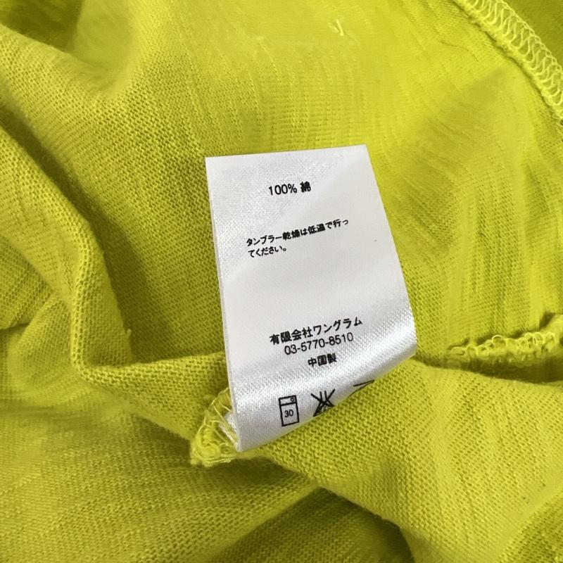 シュプリーム Supreme Tシャツ 半袖 16AW Vertical Logo Tee ヘビーオンスコットン ロゴ Ｔシャツ L 黄緑 / イエローグリーン / メンズ USED 古着 中古 50109009