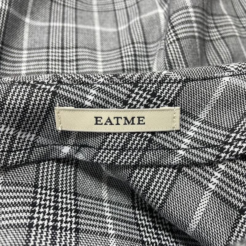 イートミー EATME シャツ、ブラウス 長袖 EATME イートミー グレンチェック オフショル ブラウス FREE FREE チェック 灰 / グレー / gray X 黒 / ブラック / black X 白 / ホワイト / white レディース USED 古着 中古 50109126