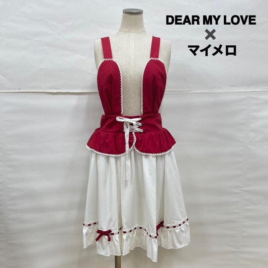 ＵＳＥＤ古着 USED/古着 サロペット・オーバーオール サロペット、オーバーオール DearMyLove マイメロ サスペンダー リボン レースアップスカート ディアマイラブ 推し活 M M 無地 白 / ホワイト / white X 赤 / レッド / red レディース USED 古着 中古 50109134