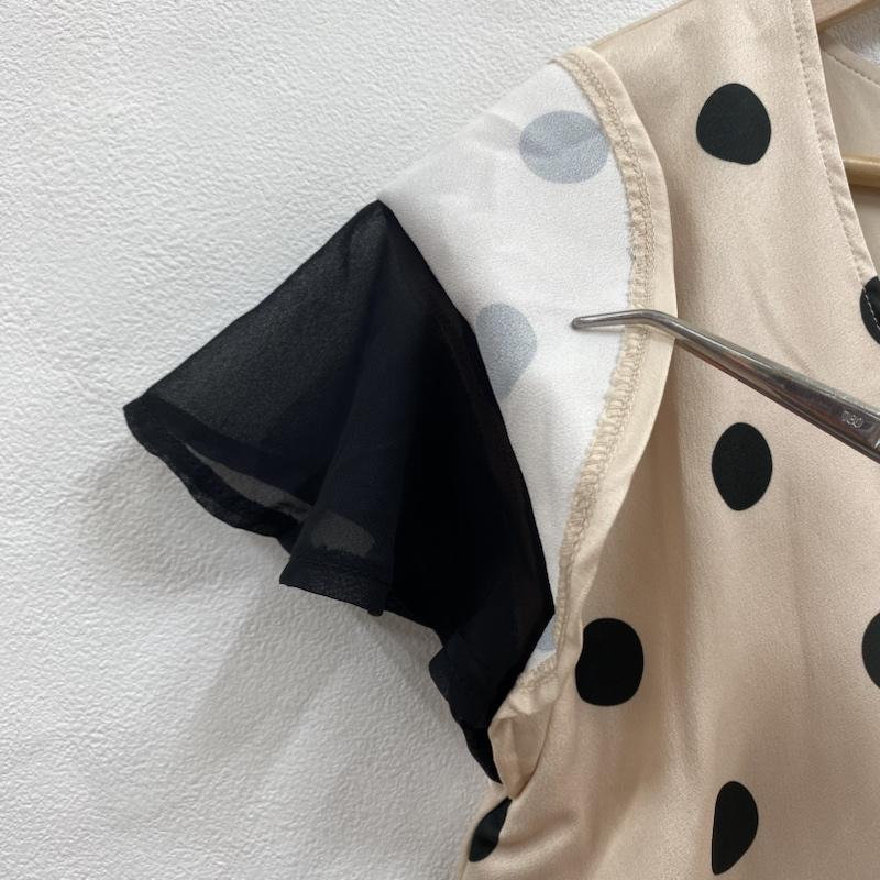 リエンダ rienda ワンピース ミニスカート ポルカドットルーズOP ミニワンピース 110BS993-0780 タグ付き M M ドット ベージュ / ベージュ / beige X 黒 / ブラック / black レディース USED 古着 中古 50109588