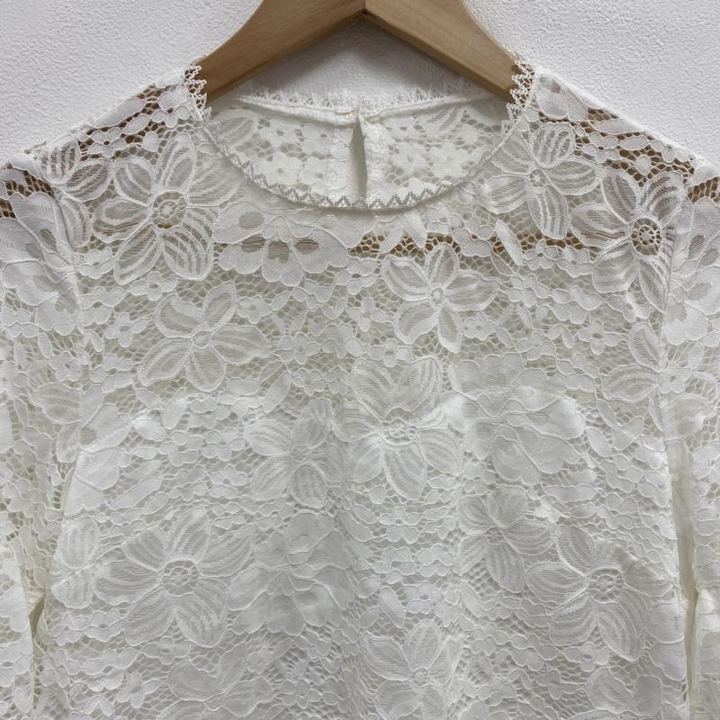 ロイヤルパーティー ROYAL PARTY カットソー 半袖 カットワーク 花柄 刺繍 レース カットソー タグ付き FREE 刺繍 X 花柄 白 / ホワイト / white レディース USED 古着 中古 50109596