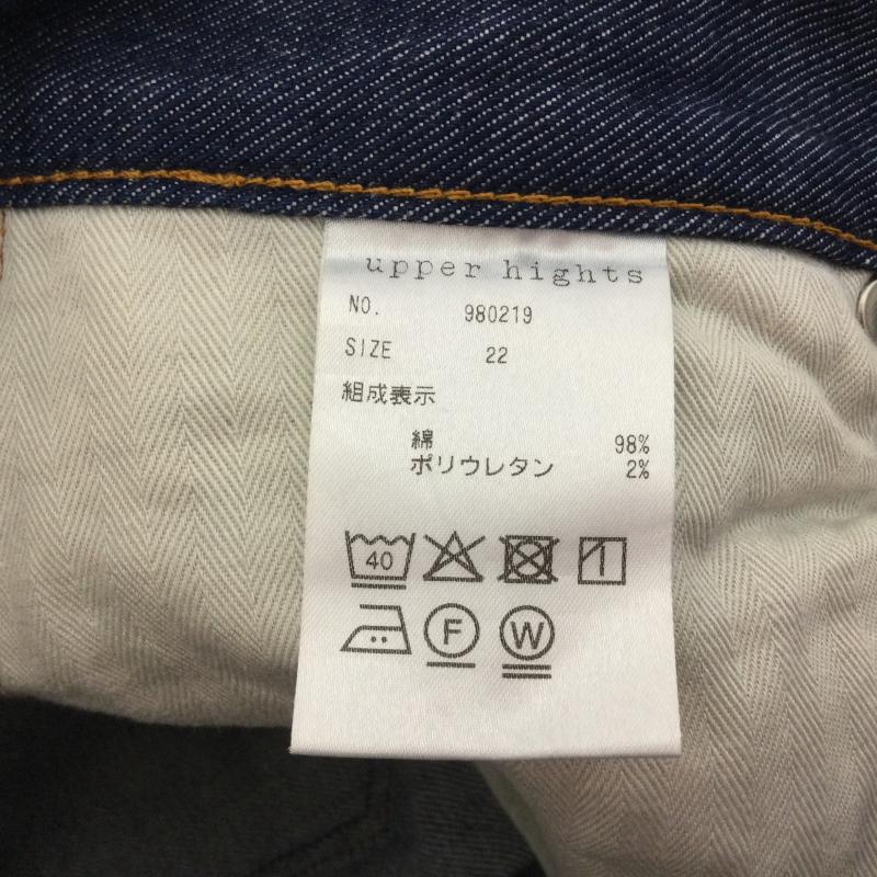 アッパーハイツ upperhights パンツ デニム、ジーンズ 980219 THE STELLA クロップド デニムパンツ サイズ表記 22 S 無地 インディゴ / インディゴ / Indigo レディース USED 古着 中古 50109680