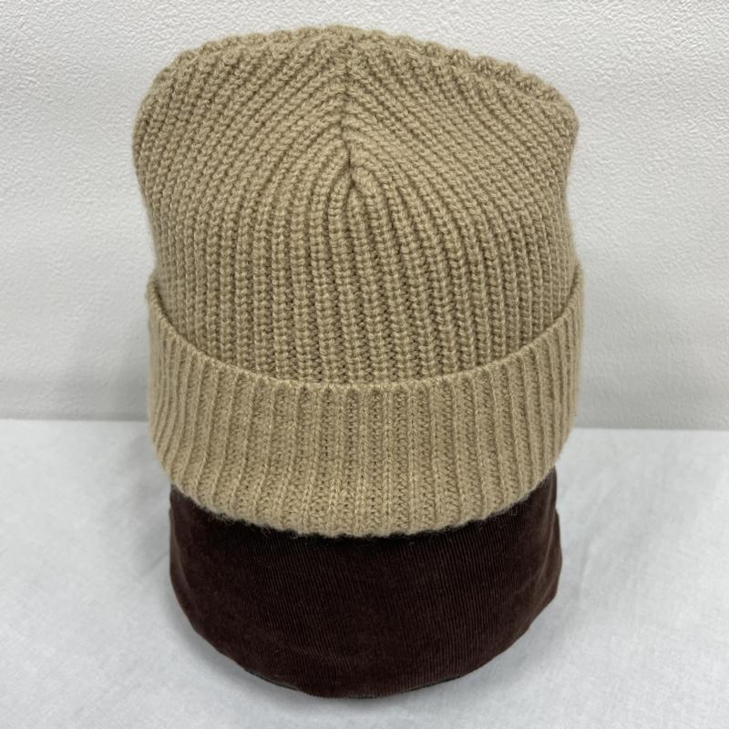 ラファイエット Lafayette 帽子 ニット帽 ミリタリー ワッチキャップ MILITARY WATCH CAP ビーニー インストラクションラベル - ワンポイント X ロゴ、文字 ベージュ / ベージュ / beige メンズ USED 古着 中古 50109808