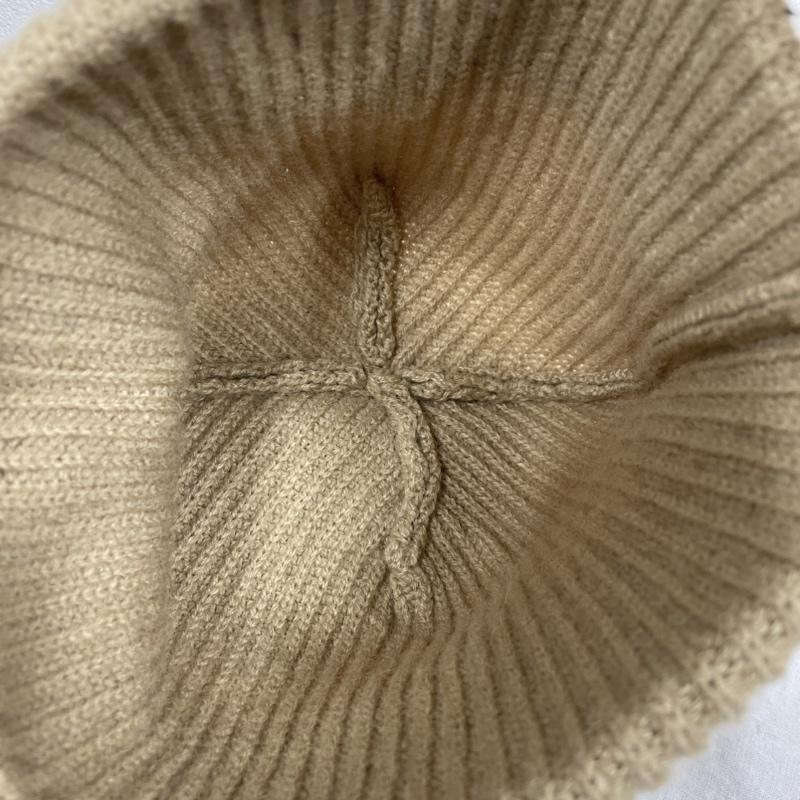 ラファイエット Lafayette 帽子 ニット帽 ミリタリー ワッチキャップ MILITARY WATCH CAP ビーニー インストラクションラベル - ワンポイント X ロゴ、文字 ベージュ / ベージュ / beige メンズ USED 古着 中古 50109808