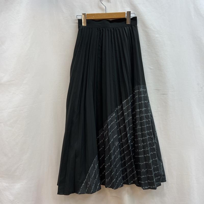 エイミーイストワール eimy istoire スカート ロングスカート レタリングプリーツスカート 1118421452 S 黒 / ブラック / black レディース USED 古着 中古 50109820