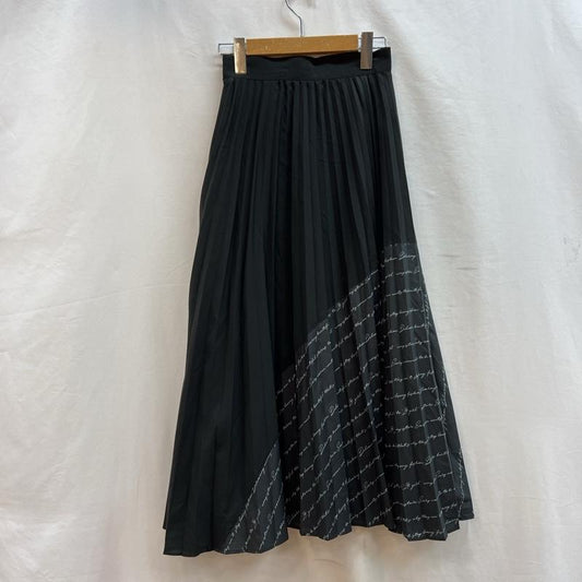 エイミーイストワール eimy istoire スカート ロングスカート レタリングプリーツスカート 1118421452 S 黒 / ブラック / black レディース USED 古着 中古 50109820