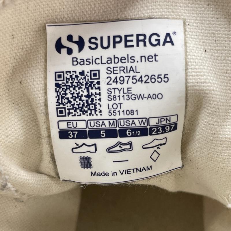 スペルガ SUPERGA スニーカー スニーカー Ｓ8113ＧＷ-A0O ARTIFACT ハイカット キャンバス US：6.5 白 / ホワイト / white レディース USED 古着 中古 50109974