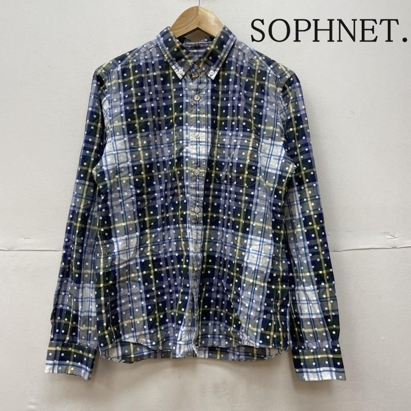 ソフネット SOPHNET. シャツ、ブラウス 長袖 長袖 シャツ チェック ドット 胸ポケット SOPH-120089 S チェック X ドット マルチカラー / マルチカラー / multicolor メンズ USED 古着 中古 50110121