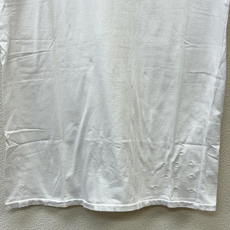 ロンハーマン RonHerman Tシャツ 半袖 8100 エイティワンハンドレッド ダメージ加工 Vネック ポケT ポケット L 白 / ホワイト / white メンズ USED 古着 中古 50110422