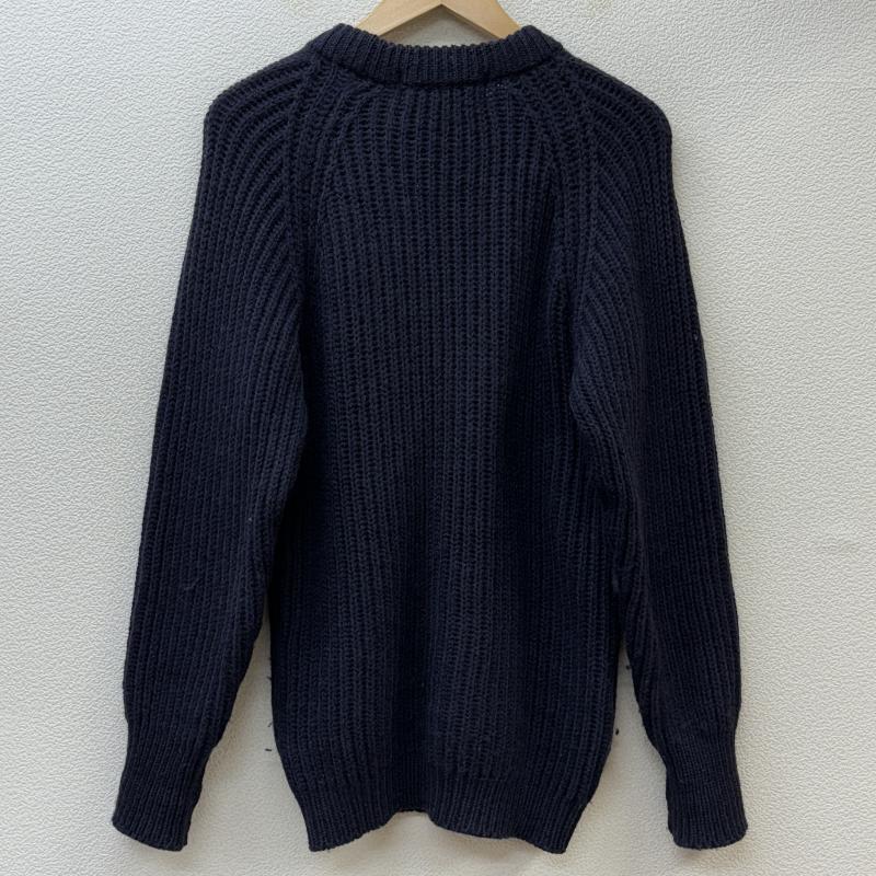 ジョンタロック John Tulloch ニット、セーター 長袖 MADE IN UK イングランド製 ウール クルーネック S 紺 / ネイビー / navy メンズ USED 古着 中古 50110496